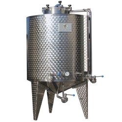 Fermentatore coibentato refrigerato tronco conico inox per birra
