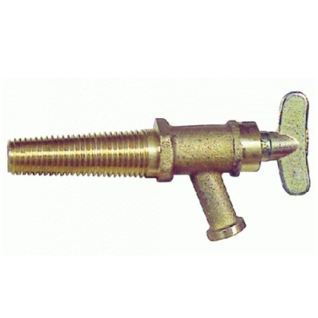 Rubinetto assaggiavino in ottone per botte in legno