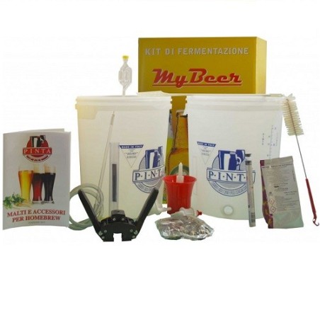 Kit birra per homebrewing con due fermentatori
