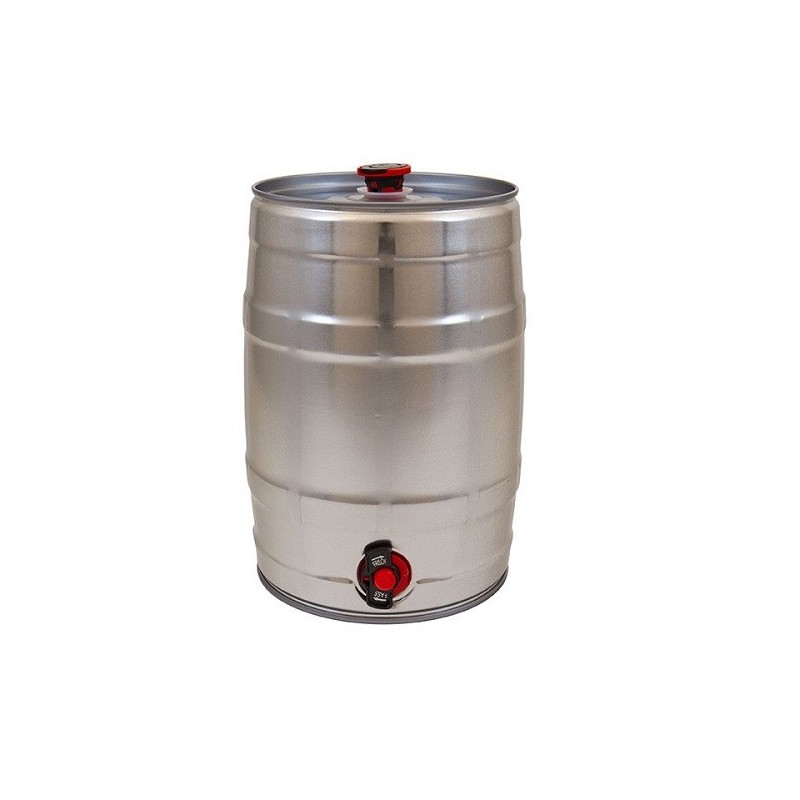 Barilotto per birra da 5 litri completo di tappo e rubinetto