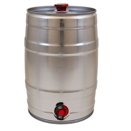 Barilotto per birra da 5 litri completo di tappo e rubinetto