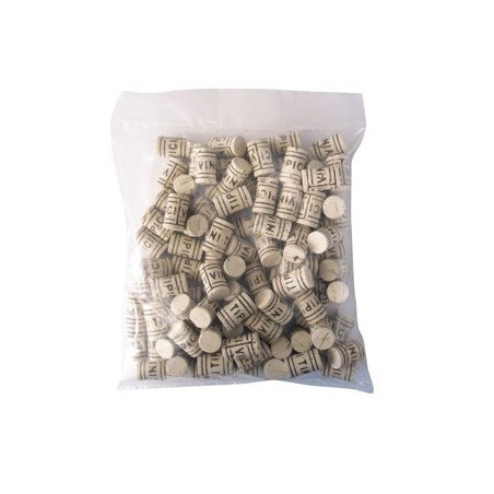 Tappi sughero naturale monopezzo da 24x40 mm busta 100 pz