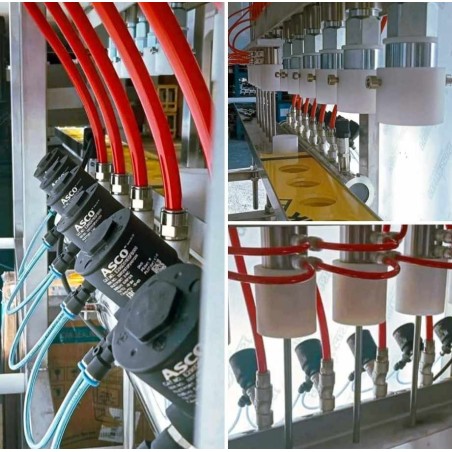 Riempitrice Isobarica Semiautomatica a 4 becchi con Tappatrice per Bottiglie e Lattine
