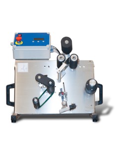 Etichettatrice semiautomatica da banco in acciaio inox per bottiglie, lattine e vasetti 2