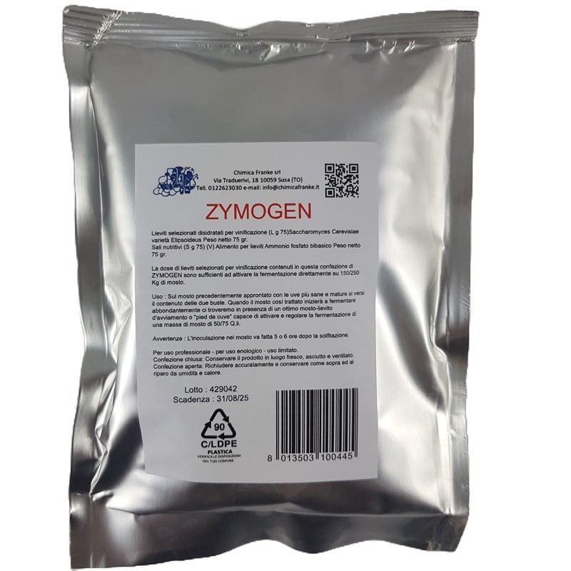 Lievito Zymogen con sali nutritivi da 75 gr