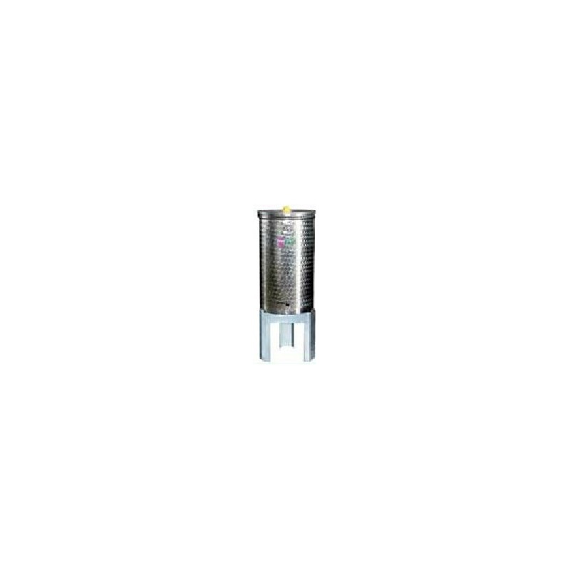 Serbatoio-botte inox con coperchio parapolvere 150 lt