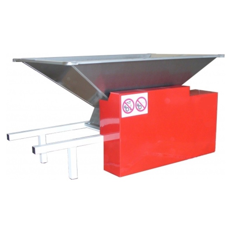 Pigiatrice elettrica media con tramoggia e agitatore inox 5-7 q.li/h