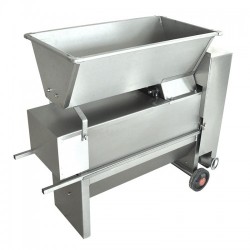 Pigiadiraspatrice acciaio inox con pompa da 18 q.li/h