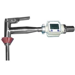 Contalitri digitale elettromagnetico completo di pistola in acciaio inox