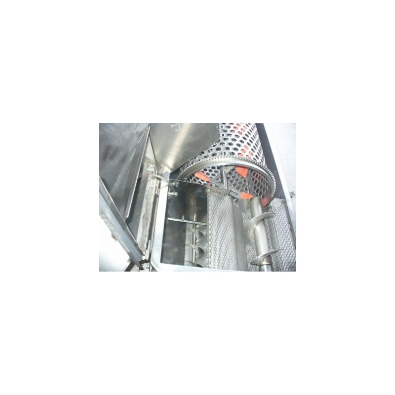 Diraspatrice centrifuga orizzontale inox con pompa da 60 a 120 q.li/h
