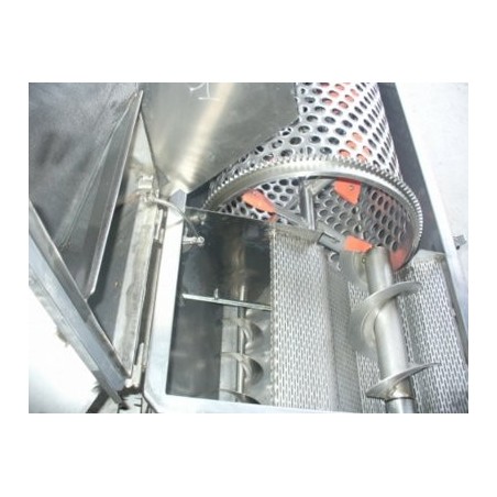 Diraspatrice centrifuga orizzontale inox con pompa da 60 a 120 q.li/h