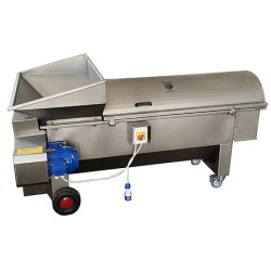 Diraspatrice centrifuga orizzontale inox con pompa da 60 a 120 q.li/h
