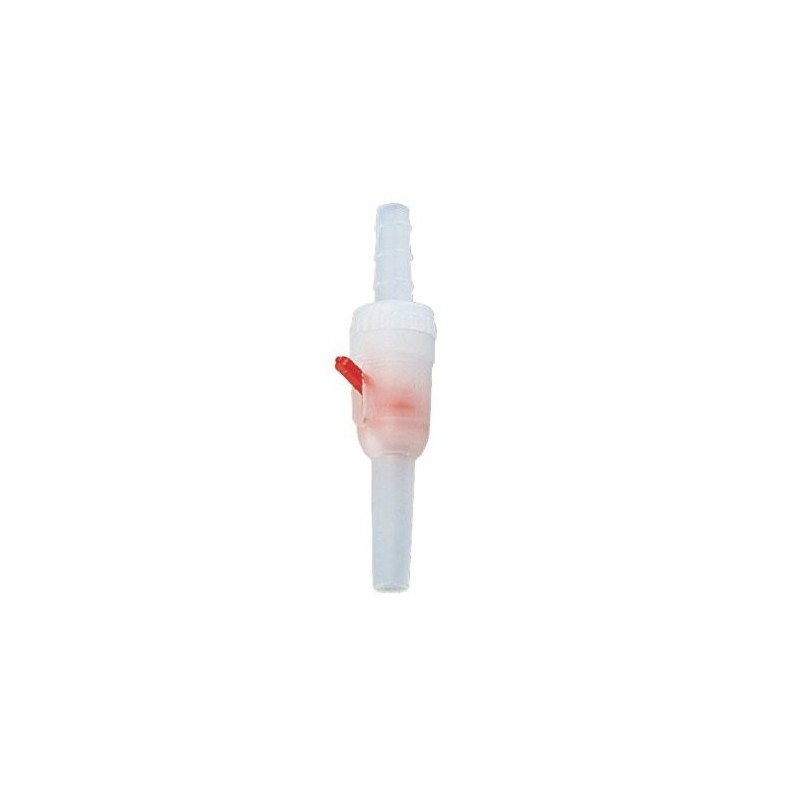 Rubinetto a pulsante in plastica per travasatore