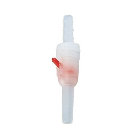Rubinetto a pulsante in plastica per travasatore
