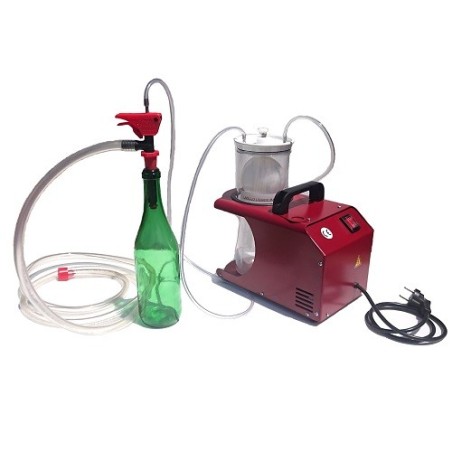 Riempitrice pneumatica elettrica compresa di tubo e becchello per bottiglie