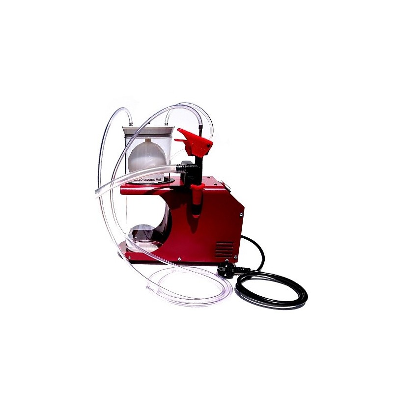 Riempitrice pneumatica elettrica compresa di tubo e becchello per bottiglie