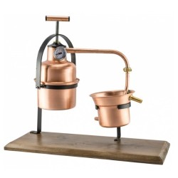 Distillatore in rame a serpentina da 1 litro