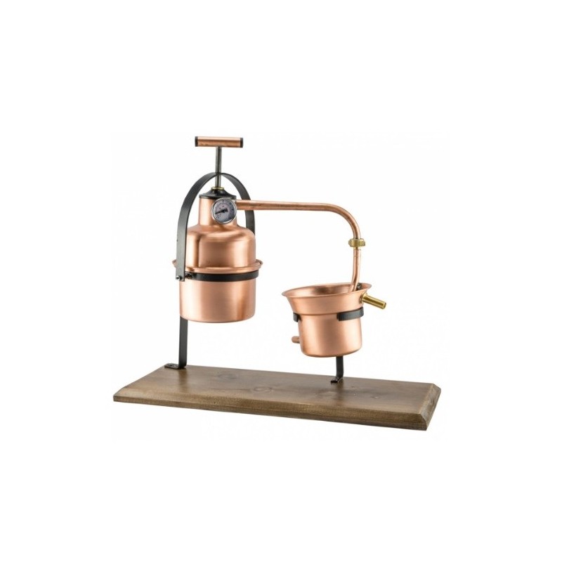 Distillatore in rame a serpentina da 1 litro