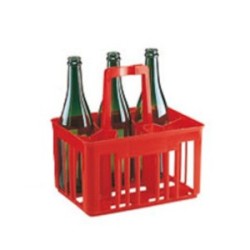Cestello portabottiglie in plastica da 6 posti