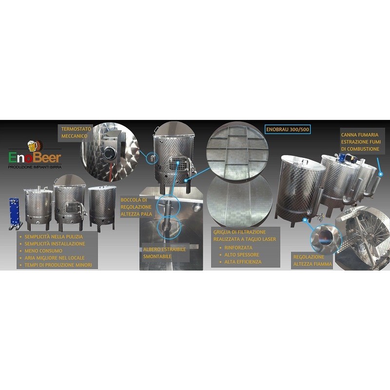 Impianto birra eco da 250 litri