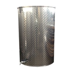 Serbatoio-botte inox con coperchio parapolvere 500 lt