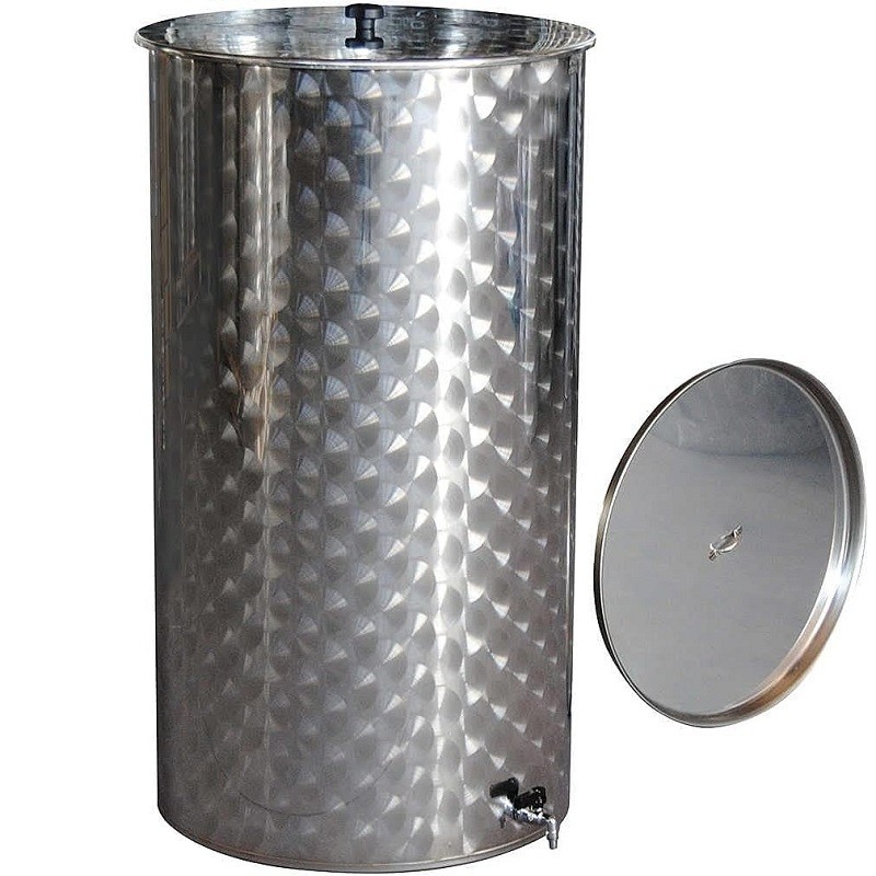 Botte acciaio inox per vino con galleggiante a olio da 200 lt