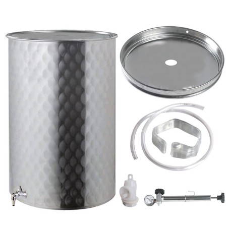 Botte acciaio inox per vino con galleggiante ad aria da 150 lt
