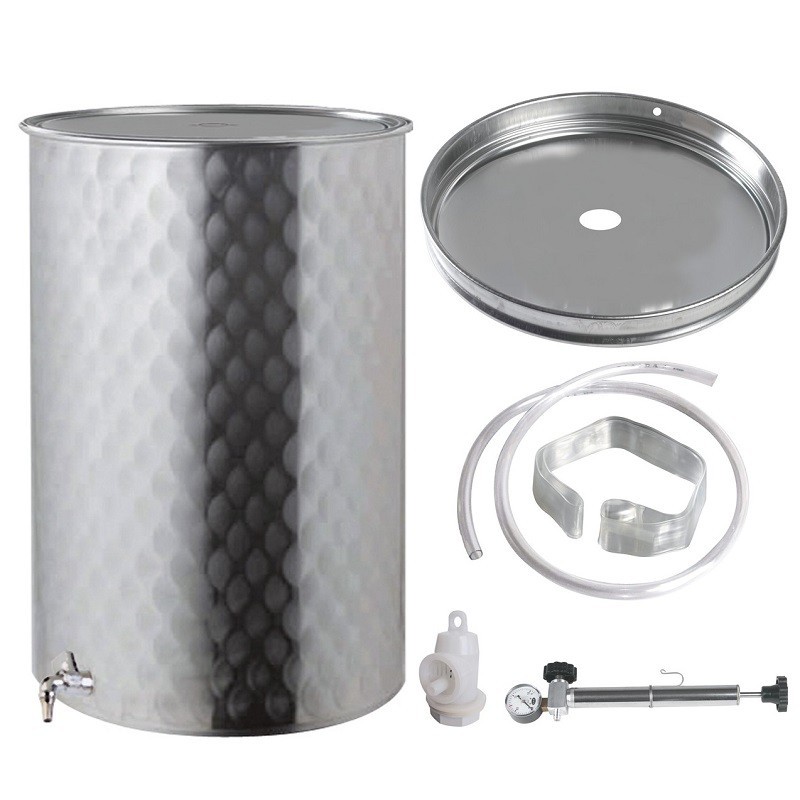 Botte acciaio inox per vino con galleggiante ad aria da 400 lt