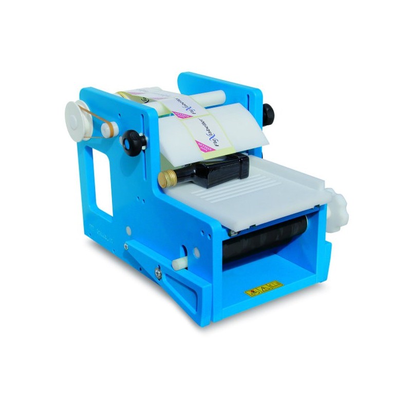 Etichettatrice manuale per bottiglie quadre o rettangolari