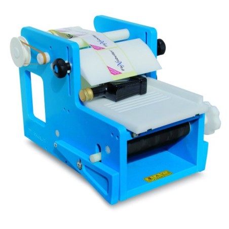Etichettatrice manuale per bottiglie quadre o rettangolari