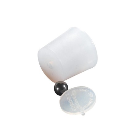 Tappo conico per barrique in silicone alimentare 55/47 h50 con sfiato