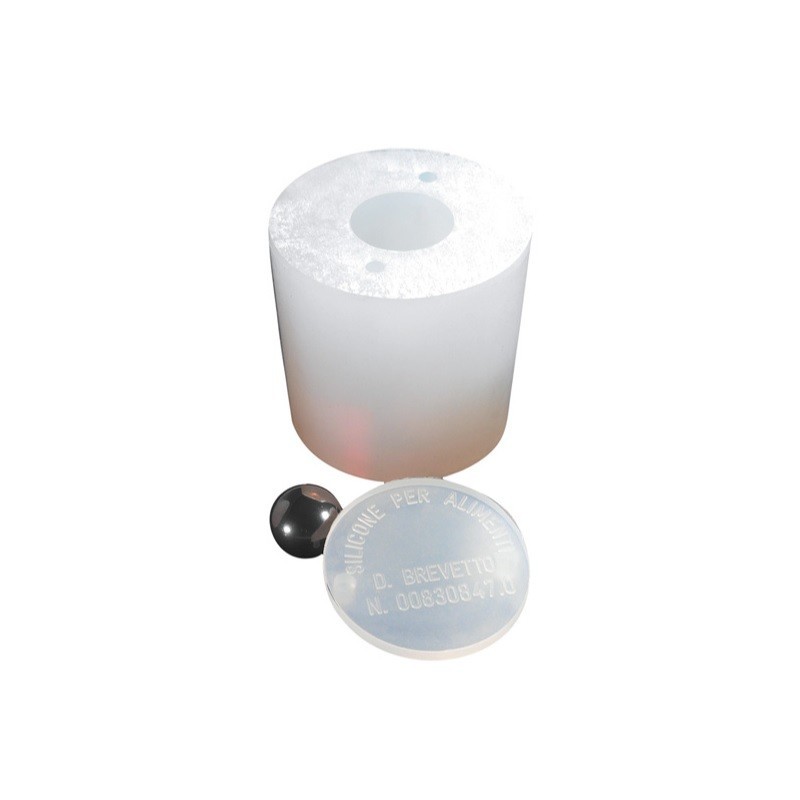 Tappo conico per barrique in silicone alimentare 55/47 h50 con sfiato
